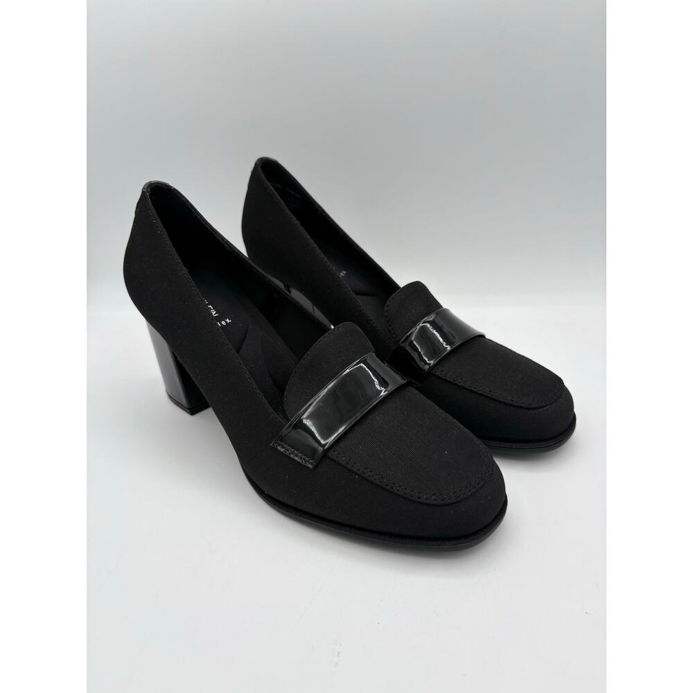 NWOT Anne Klein Flex Black Classic Chic Block Heels Size 9